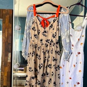 W concept/ Sincethen korean k-pop open back midi floral dress size M